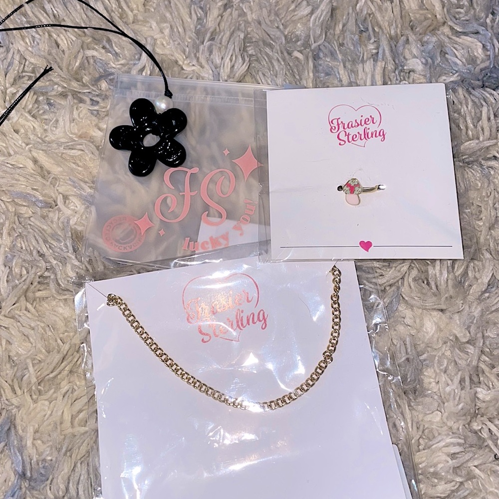 NWT FRASIER STERLING JEWELRY RING & CHOKER NECKLACE BUNDLE